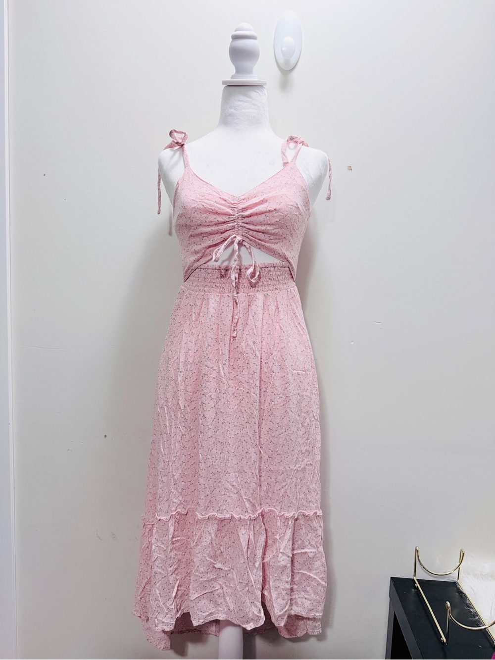 Hollister Women's Pink Tie-Front Maxi Dress Size XS, L47
